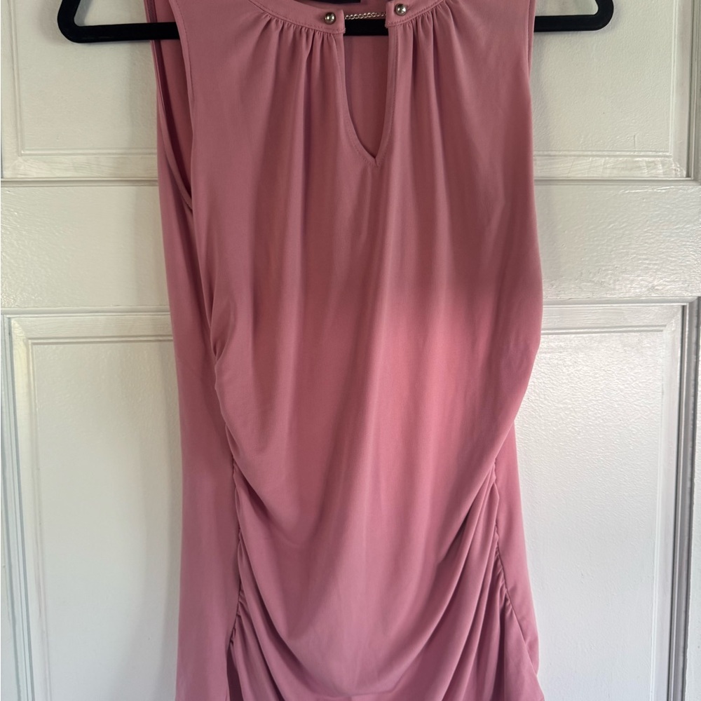 Pink Sleeveless Draped Top